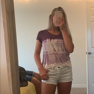 American Eagle Purple & White pattern shirt